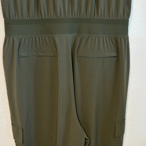 Athleta Brooklyn Utility Jumpsuit Olive Green Style 824834 14 - Picture 14 of 16